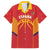 Spain Basketball Custom Family Matching Off The Shoulder Long Sleeve Dress and Hawaiian Shirt La Roja Go Champions - Wonder Print Shop