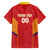 Spain Basketball Custom Family Matching Off The Shoulder Long Sleeve Dress and Hawaiian Shirt La Roja Go Champions - Wonder Print Shop