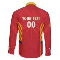 Spain Basketball Custom Family Matching Off The Shoulder Long Sleeve Dress and Hawaiian Shirt La Roja Go Champions - Wonder Print Shop