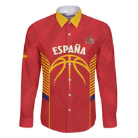 Spain Basketball Custom Family Matching Off Shoulder Short Dress and Hawaiian Shirt La Roja Go Champions - Wonder Print Shop