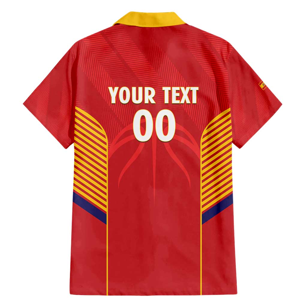Spain Basketball Custom Family Matching Short Sleeve Bodycon Dress and Hawaiian Shirt La Roja Go Champions - Wonder Print Shop