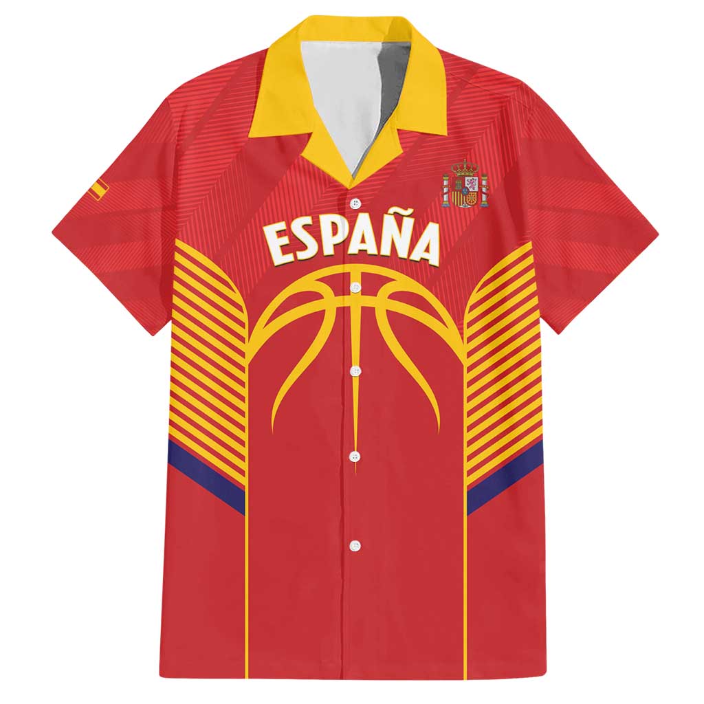 Spain Basketball Custom Hawaiian Shirt La Roja Go Champions - Wonder Print Shop