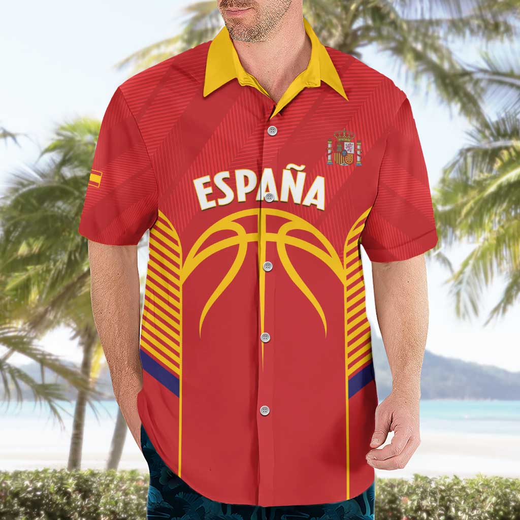 Spain Basketball Custom Hawaiian Shirt La Roja Go Champions - Wonder Print Shop