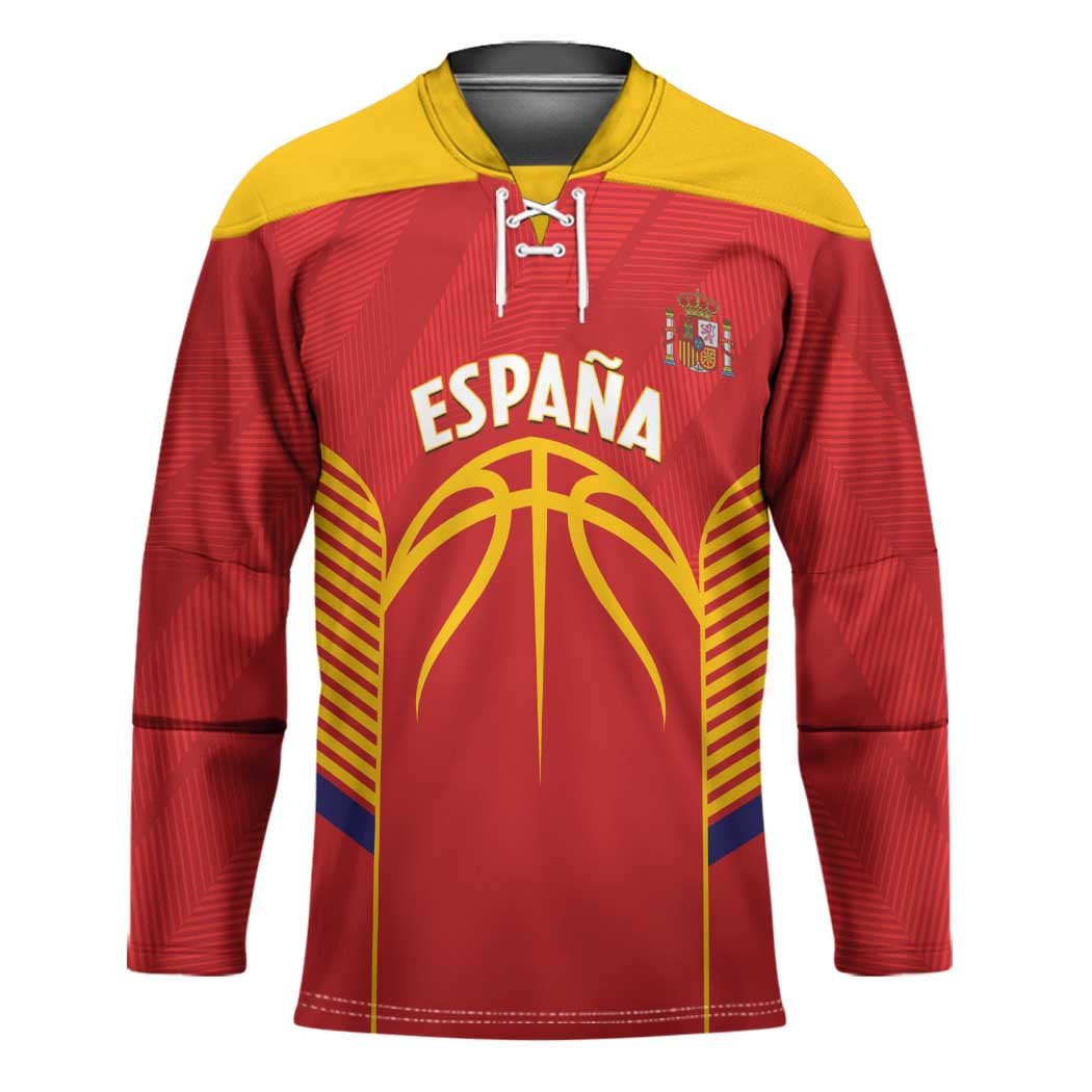 Spain Basketball Custom Hockey Jersey La Roja Go Champions - Wonder Print Shop