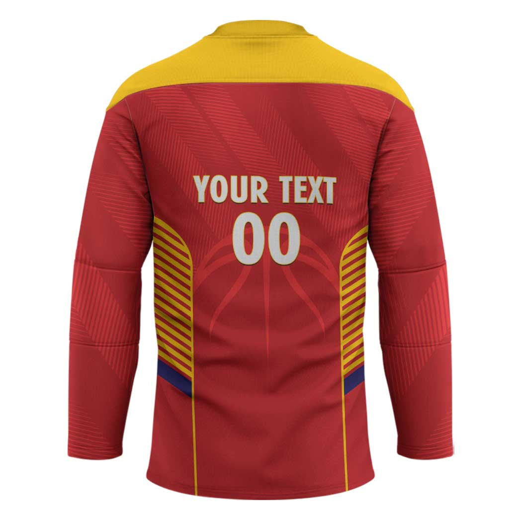 Spain Basketball Custom Hockey Jersey La Roja Go Champions - Wonder Print Shop