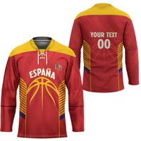 Spain Basketball Custom Hockey Jersey La Roja Go Champions - Wonder Print Shop