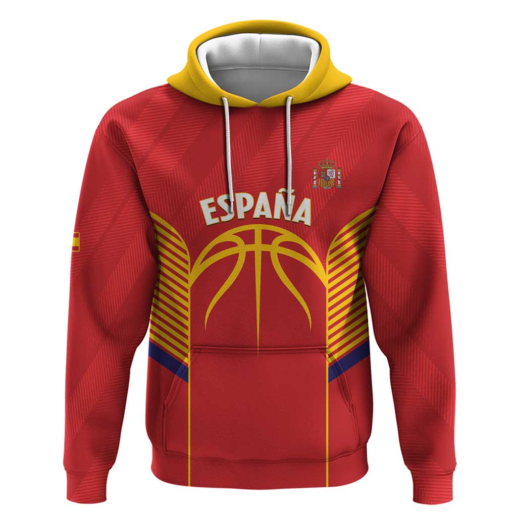 Spain Basketball Custom Hoodie La Roja Go Champions - Wonder Print Shop