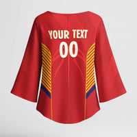 Spain Basketball Custom Kimono Sleeve Blouse La Roja Go Champions - Wonder Print Shop