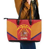 Spain Basketball Leather Tote Bag La Roja Go Champions - Wonder Print Shop