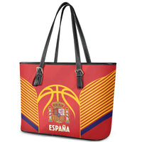 Spain Basketball Leather Tote Bag La Roja Go Champions - Wonder Print Shop