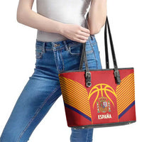 Spain Basketball Leather Tote Bag La Roja Go Champions - Wonder Print Shop