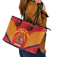 Spain Basketball Leather Tote Bag La Roja Go Champions - Wonder Print Shop
