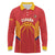 Spain Basketball Custom Long Sleeve Polo Shirt La Roja Go Champions - Wonder Print Shop