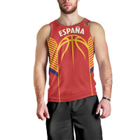 Spain Basketball Custom Men Tank Top La Roja Go Champions - Wonder Print Shop
