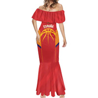 Spain Basketball Custom Mermaid Dress La Roja Go Champions - Wonder Print Shop