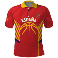 Spain Basketball Custom Polo Shirt La Roja Go Champions - Wonder Print Shop