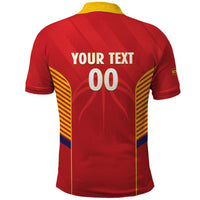 Spain Basketball Custom Polo Shirt La Roja Go Champions - Wonder Print Shop