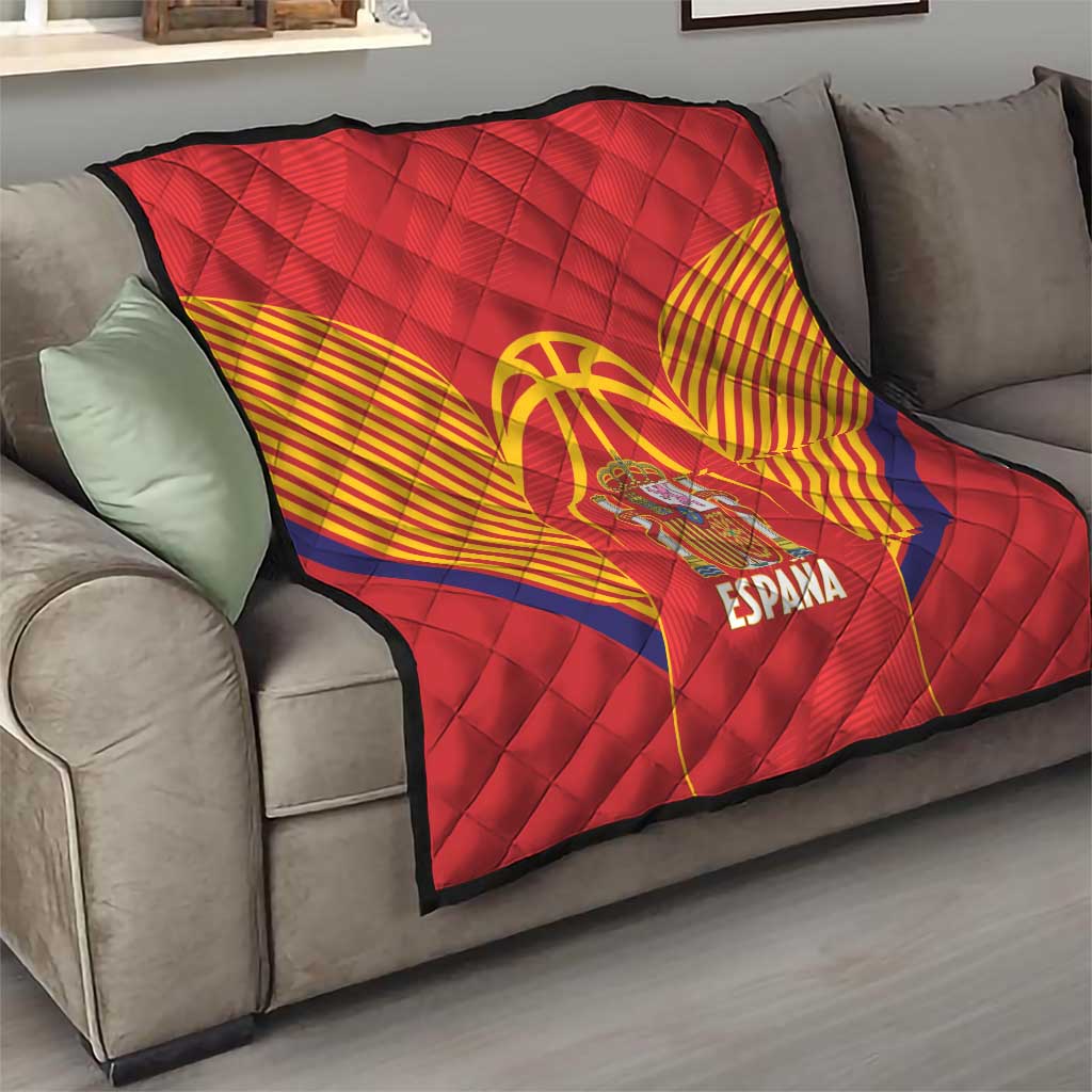 Spain Basketball Quilt La Roja Go Champions - Wonder Print Shop