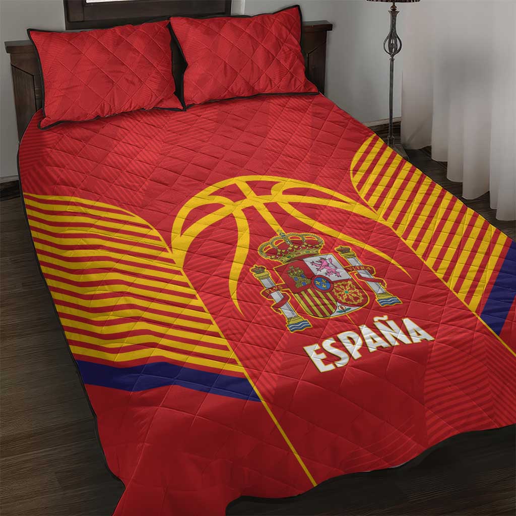 Spain Basketball Quilt Bed Set La Roja Go Champions - Wonder Print Shop