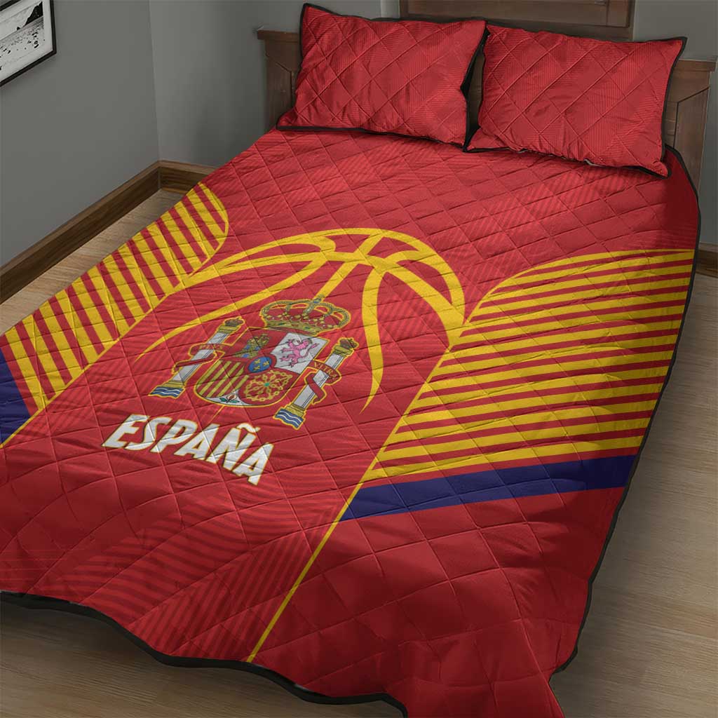Spain Basketball Quilt Bed Set La Roja Go Champions - Wonder Print Shop