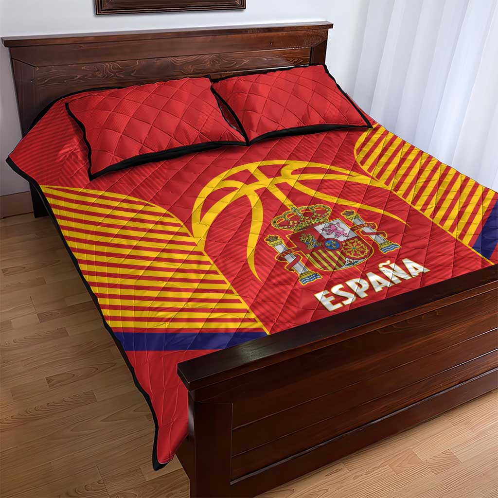 Spain Basketball Quilt Bed Set La Roja Go Champions - Wonder Print Shop