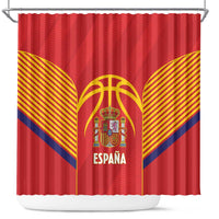 Spain Basketball Shower Curtain La Roja Go Champions - Wonder Print Shop