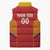 Spain Basketball Custom Sleeveless Puffer Jacket La Roja Go Champions - Wonder Print Shop