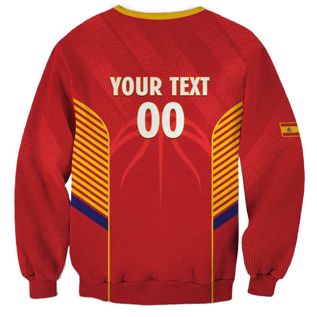 Spain Basketball Custom Sweatshirt La Roja Go Champions - Wonder Print Shop