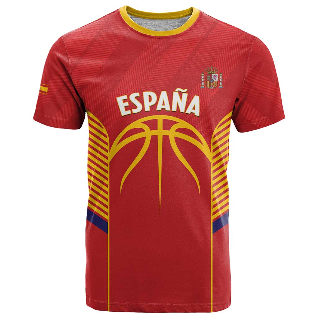 Spain Basketball Custom T Shirt La Roja Go Champions - Wonder Print Shop