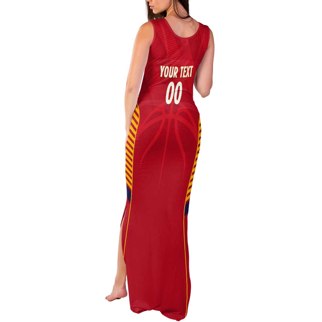 Spain Basketball Custom Tank Maxi Dress La Roja Go Champions - Wonder Print Shop