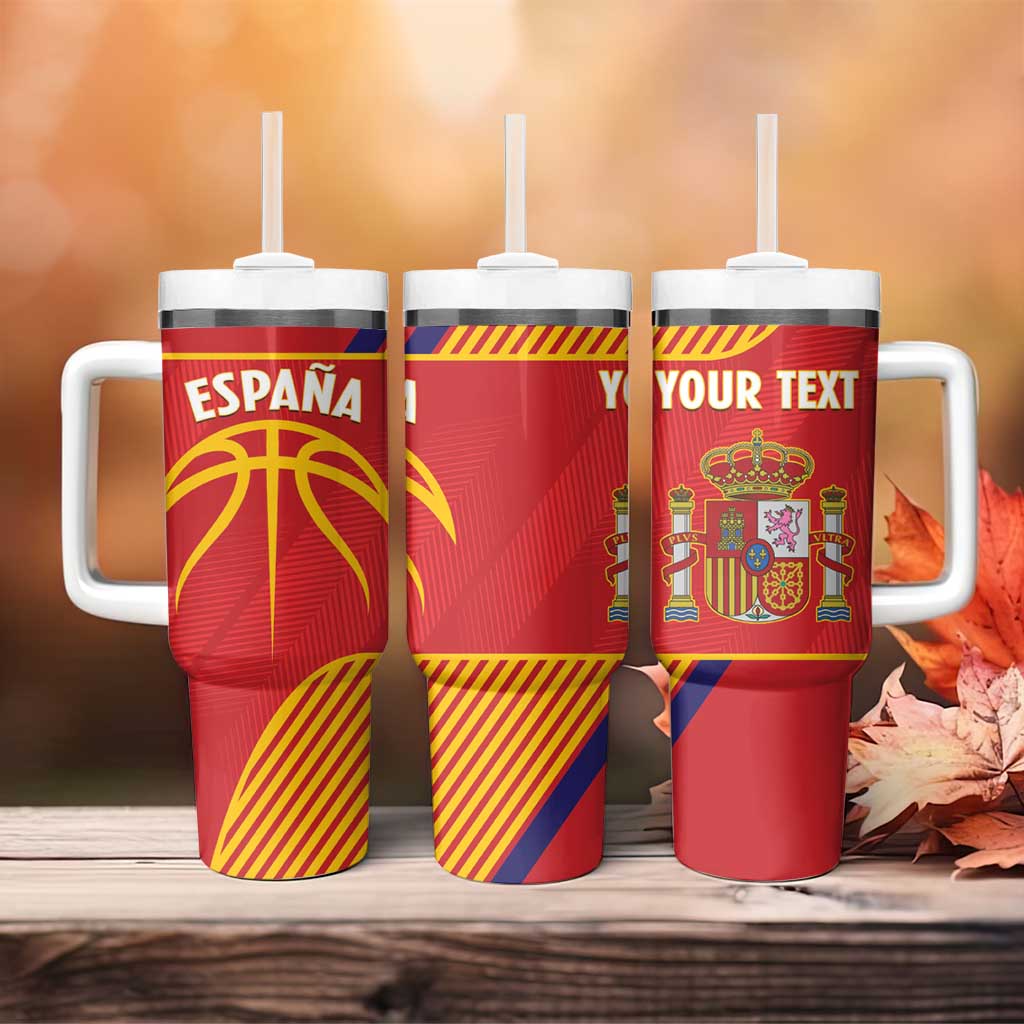 Spain Basketball Custom Tumbler With Handle La Roja Go Champions - Wonder Print Shop