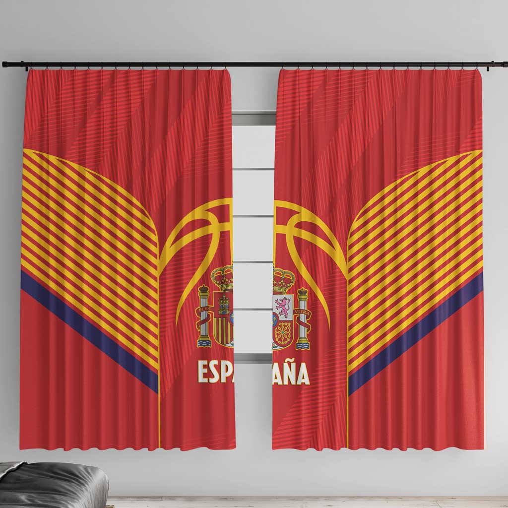 Spain Basketball Window Curtain La Roja Go Champions - Wonder Print Shop