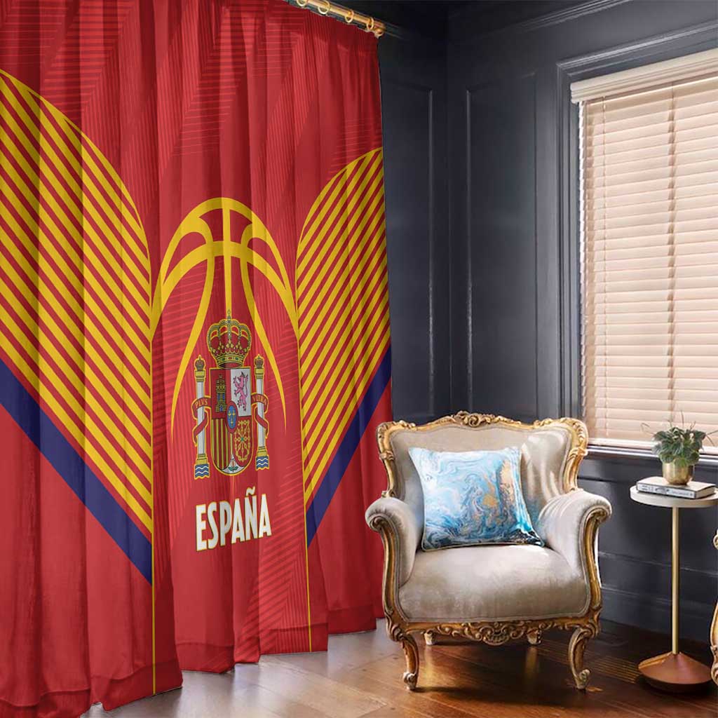 Spain Basketball Window Curtain La Roja Go Champions - Wonder Print Shop