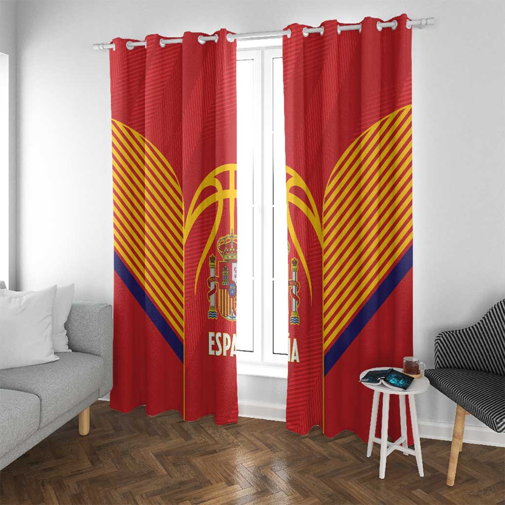 Spain Basketball Window Curtain La Roja Go Champions - Wonder Print Shop