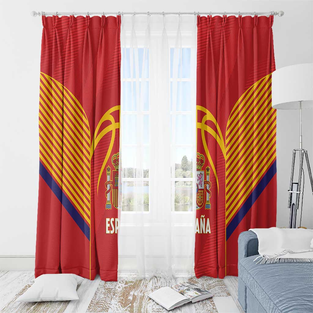 Spain Basketball Window Curtain La Roja Go Champions - Wonder Print Shop