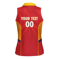 Spain Basketball Custom Women Sleeveless Polo Shirt La Roja Go Champions - Wonder Print Shop
