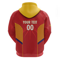 Spain Basketball Custom Zip Hoodie La Roja Go Champions - Wonder Print Shop
