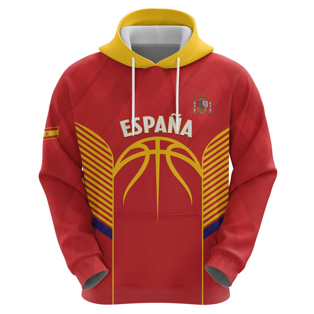 Spain Basketball Custom Zip Hoodie La Roja Go Champions - Wonder Print Shop
