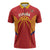 Spain Basketball Custom Zipper Polo Shirt La Roja Go Champions - Wonder Print Shop