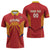 Spain Basketball Custom Zipper Polo Shirt La Roja Go Champions - Wonder Print Shop