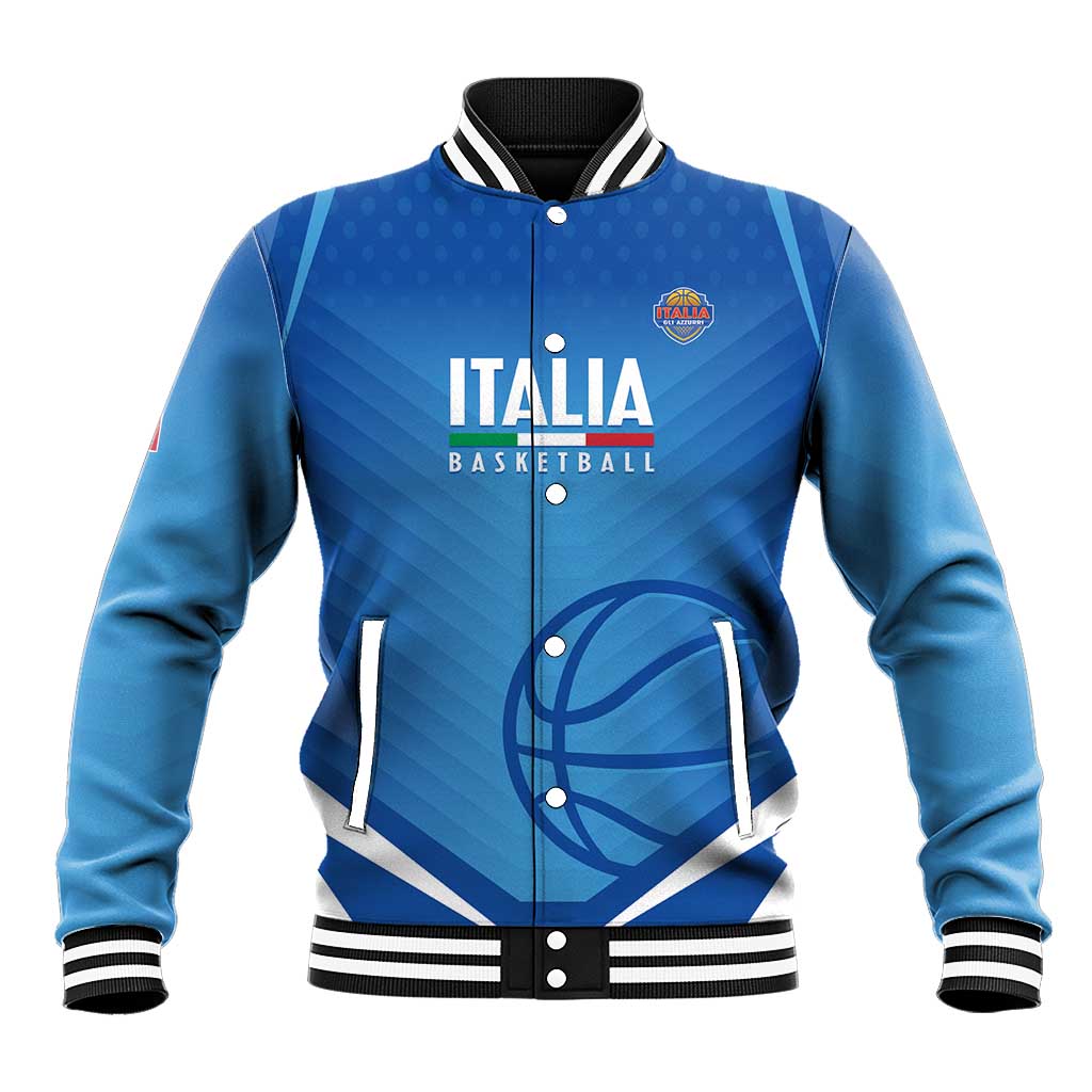 Italy Basketball Custom Baseball Jacket Gli Azzurri Go Champions - Wonder Print Shop