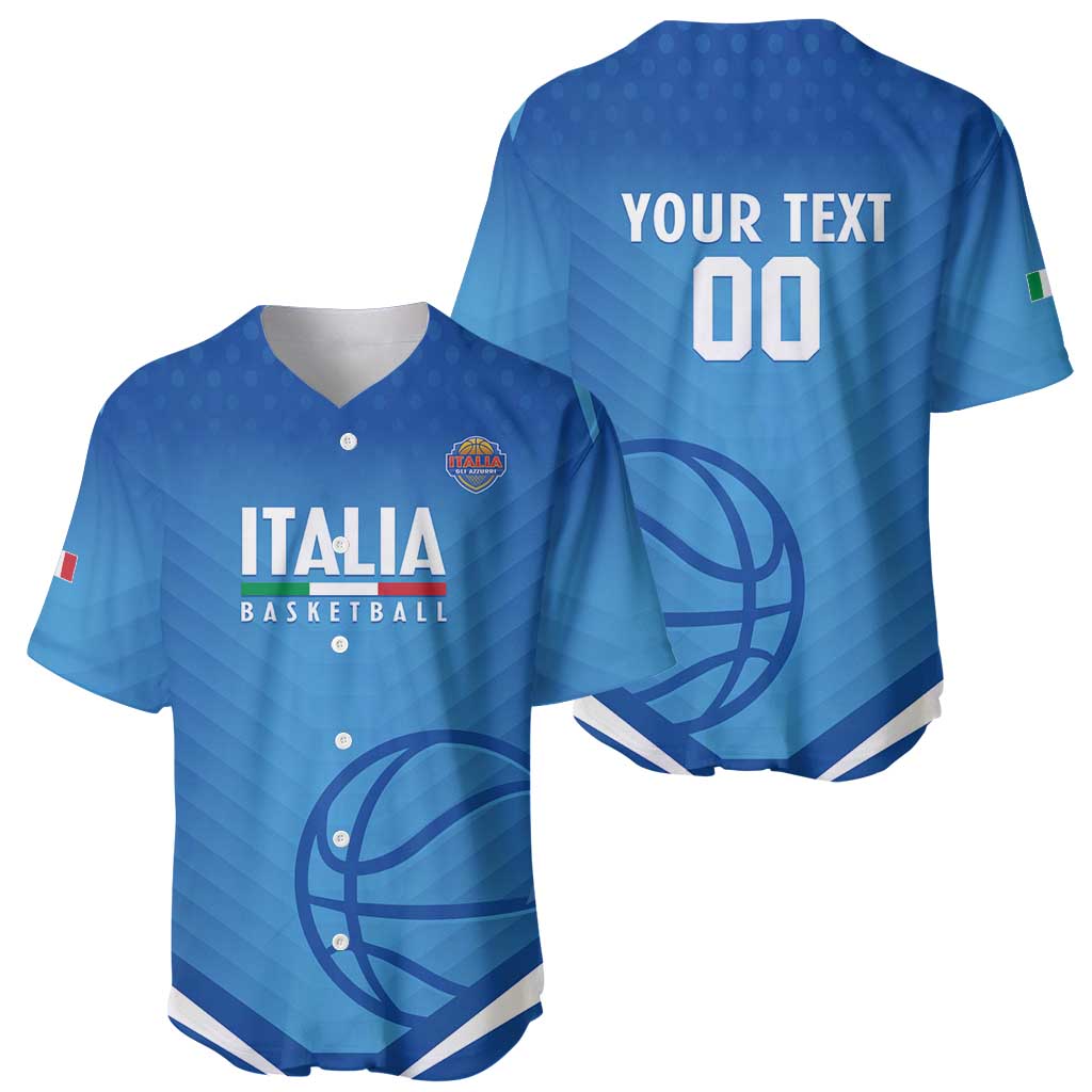 Italy Basketball Custom Baseball Jersey Gli Azzurri Go Champions - Wonder Print Shop