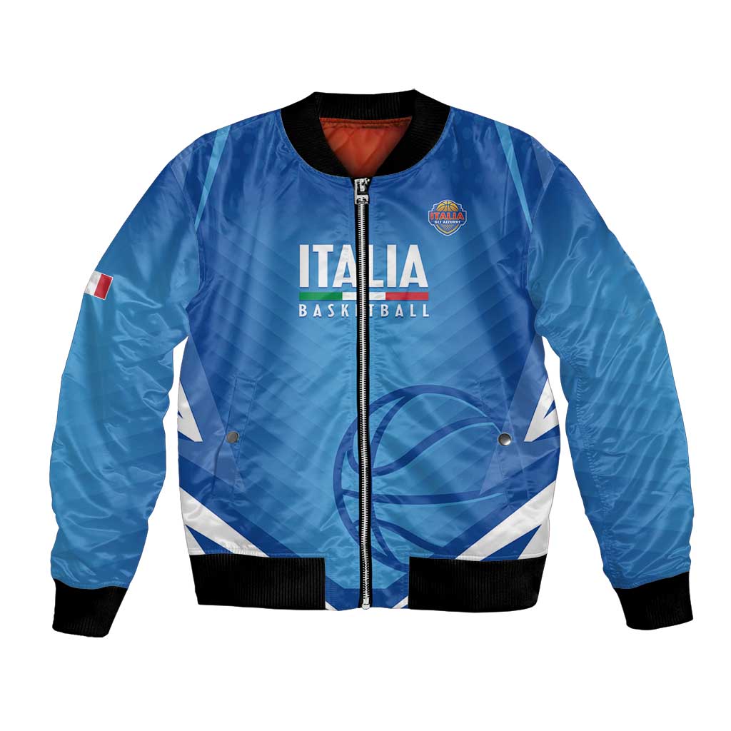 Italy Basketball Custom Bomber Jacket Gli Azzurri Go Champions - Wonder Print Shop