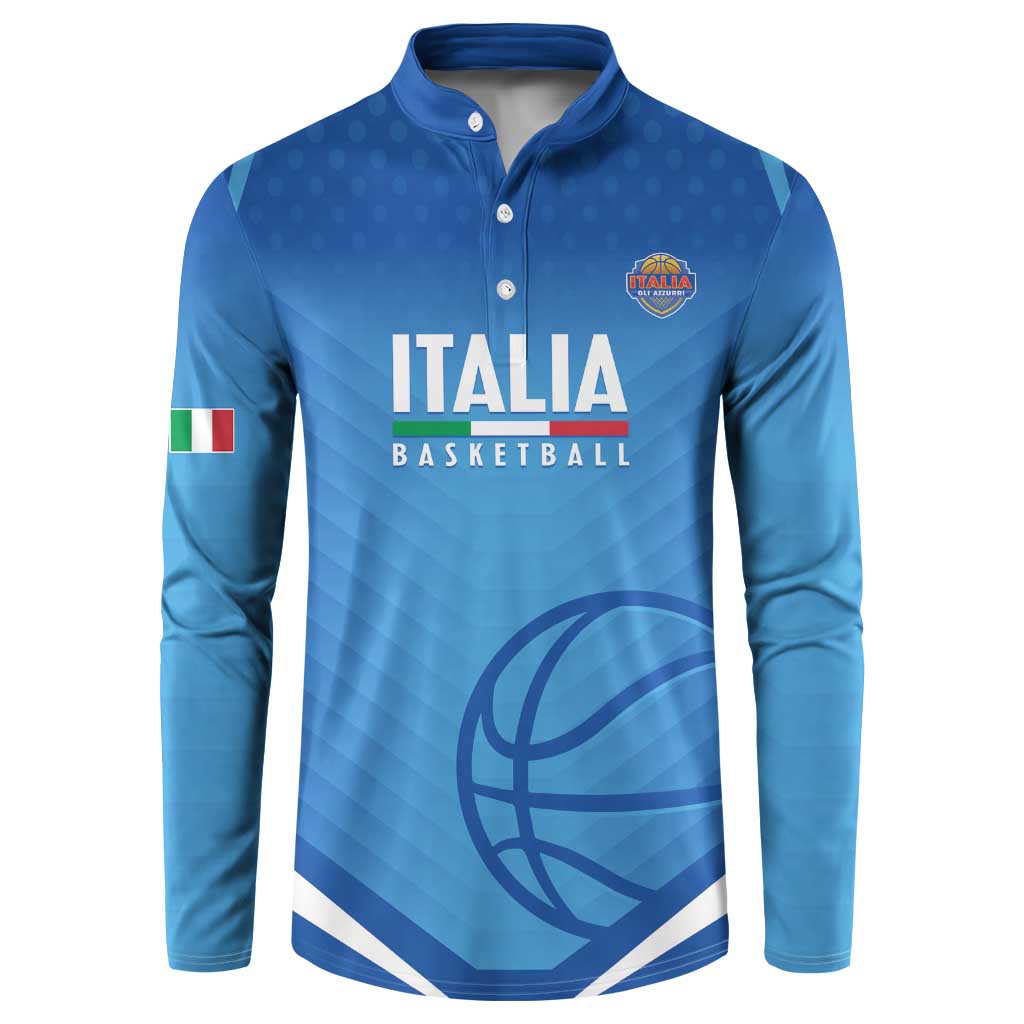 Italy Basketball Custom Button Sweatshirt Gli Azzurri Go Champions - Wonder Print Shop