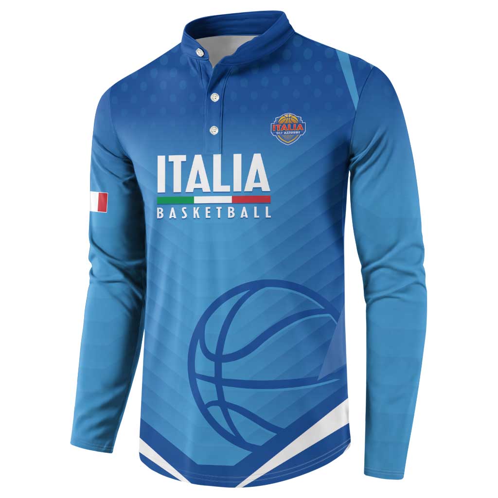 Italy Basketball Custom Button Sweatshirt Gli Azzurri Go Champions - Wonder Print Shop
