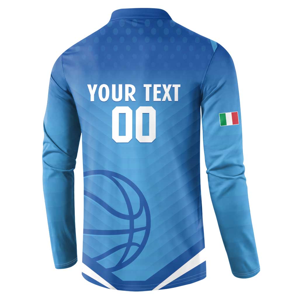 Italy Basketball Custom Button Sweatshirt Gli Azzurri Go Champions - Wonder Print Shop