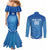 Italy Basketball Custom Couples Matching Mermaid Dress and Long Sleeve Button Shirt Gli Azzurri Go Champions - Wonder Print Shop