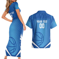 Italy Basketball Custom Couples Matching Short Sleeve Bodycon Dress and Hawaiian Shirt Gli Azzurri Go Champions - Wonder Print Shop