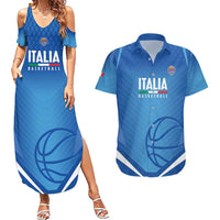 Italy Basketball Custom Couples Matching Summer Maxi Dress and Hawaiian Shirt Gli Azzurri Go Champions - Wonder Print Shop