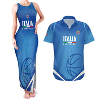Italy Basketball Custom Couples Matching Tank Maxi Dress and Hawaiian Shirt Gli Azzurri Go Champions - Wonder Print Shop